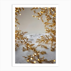 Christmas Tree In The Snow 1 Art Print