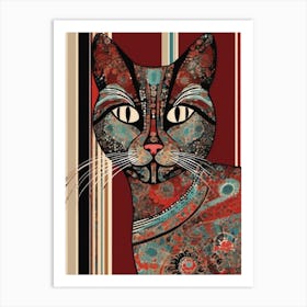 Bohemian Cat   Art Print