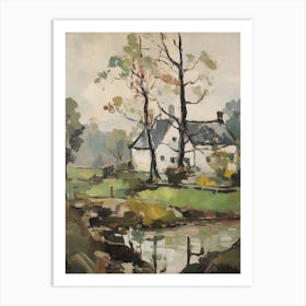 Cottage In The Countryside Painting 5 Art Print