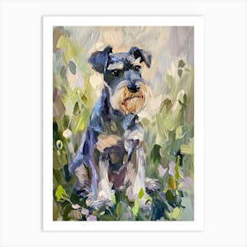 Miniature Schnauzer Acrylic Painting 3 Art Print