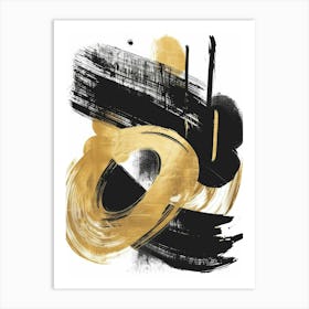 Abstract Gold Painting 3 Art Print