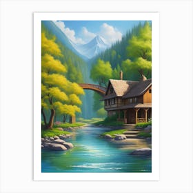 House In The Mountains Art Print