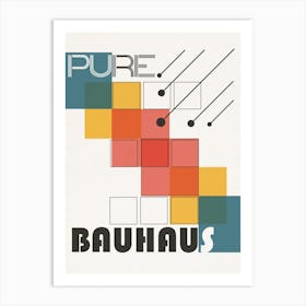 Bauhaus Rainbow Pattern Art Print