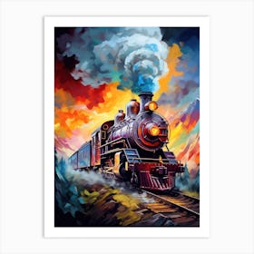 Train On The Tracks 3 Art Print