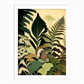 Holly Fern Rousseau Inspired Art Print