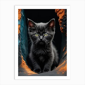 Black Kitten 1 Art Print