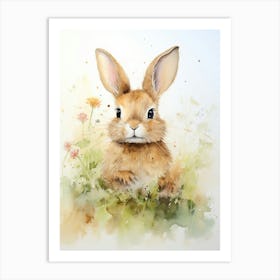 Bunny Drawing Rabbit Prints Watercolour 5 Art Print