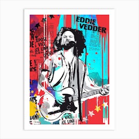 Eddie Vedder Pop Art Art Print