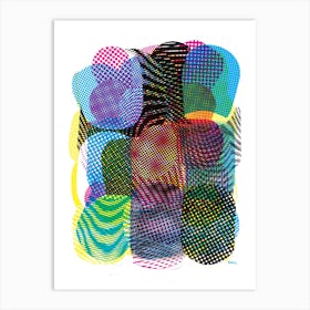 I ❤️ CMYK Halftones Art Print