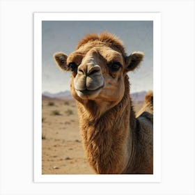 Camel In The Desert Art Print