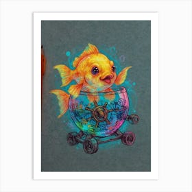 Fish In A Bowl Art Print