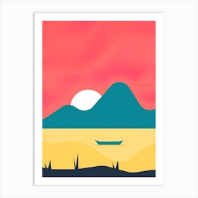 Landscape With A Boat Art Print