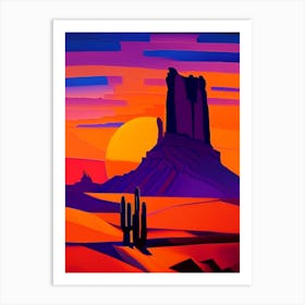 Desert Sunset Geometric Art Print
