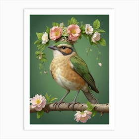 Bird In A Crown Art Print