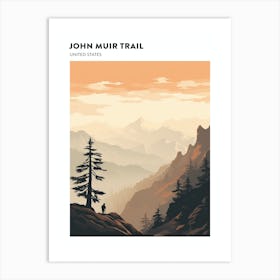 John Muir Trail Usa 2 Hiking Trail Landscape Poster Art Print