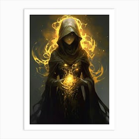 Witch In Flames 2 Art Print