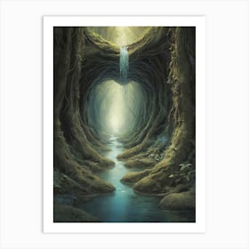 Tunnel In The Forest art print painting 1 Art Print