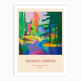Colourful Gardens University Of British Columbia Canada 3 Red Poster Art Print