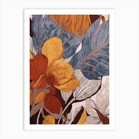 Fall Botanicals Lisianthus 2 Art Print
