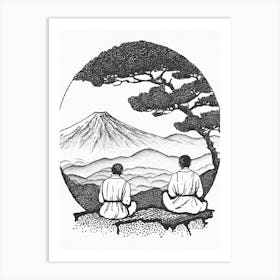 Two Buddhist Monks 1 Art Print