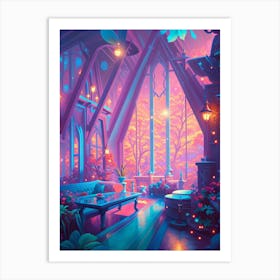 Psychedelic House Art Print