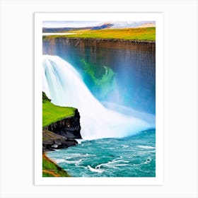 Gullfoss Waterfall, Iceland Majestic, Beautiful & Classic Art Print
