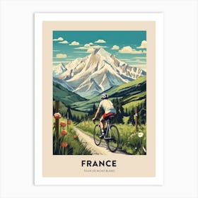 Tour De Mont Blanc France 14 Vintage Cycling Travel Poster Art Print