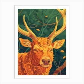 Deer In The Woods 5 Art Print