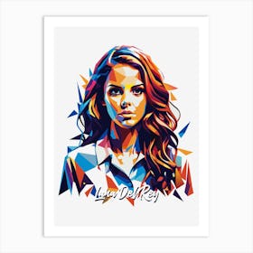 Lana Del Rey 01 Portrait Music Icon Style WPAP Pop Art Art Print