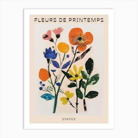 Spring Floral French Poster  Statice 2 Art Print