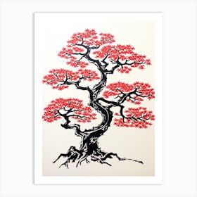 Bonsai Tree 3 Old Poster Art Print