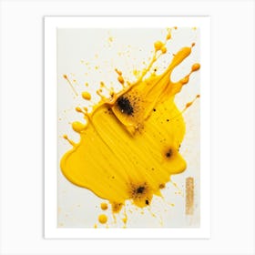 Yellow Splash Art Print