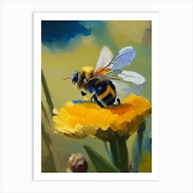 Solitary Bee 1 Painting Art Print