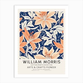 William Morris Style Art Exhibition Honeysuckle Flower Poster