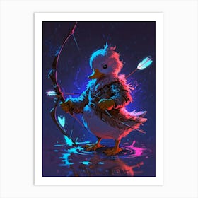 Duck With Bow And Arrow 1 Art Print