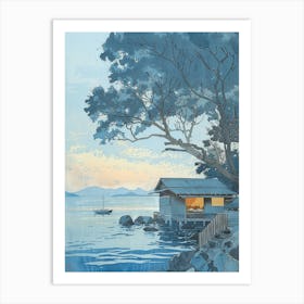 Naoshima Japan 2 Retro Illustration Art Print