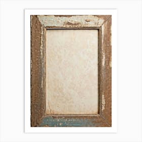 Vintage Textured Cardboard Frame Weathered Edges Elevated Corners Suggest Age And History Nestled (1) Art Print