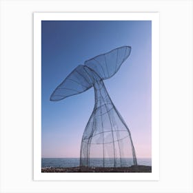 Whale Tail Sculpture Art Print