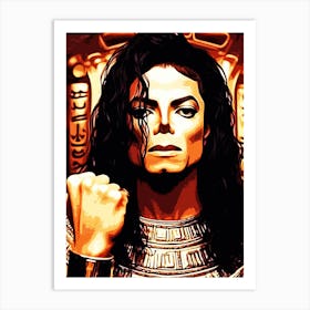Michael Jackson king of pop music Art Print
