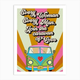 Isley Jasper Isley Caravan Of Love Retro Colourful Art Print