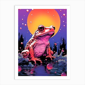 Frog Retro Art Print