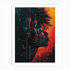 Black Woman'S Face Art Print