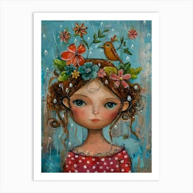 Rain Girl Art Print