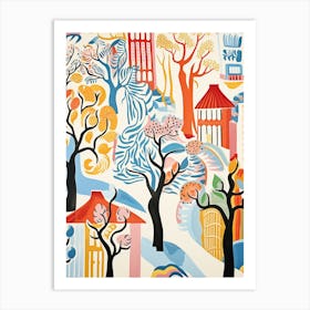 Rosendals Trdgrd Sweden 2 Modern Illustration  Art Print