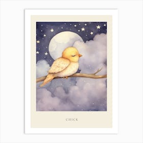 Sleeping Baby Chick 1 Nursery Poster Art Print