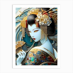 Creativel Geisha Illustration 176 Art Print