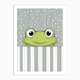 Frog In The Rain Art Print