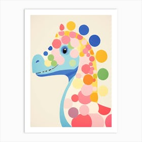 Colourful Dinosaur Segisaurus 2 Art Print