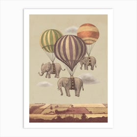 Flight Of The Elephants Art Print