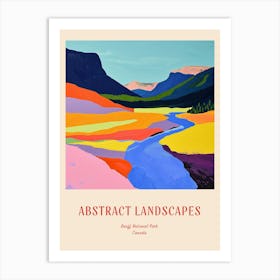 Colourful Abstract Banff National Park Canada 6 Poster Art Print